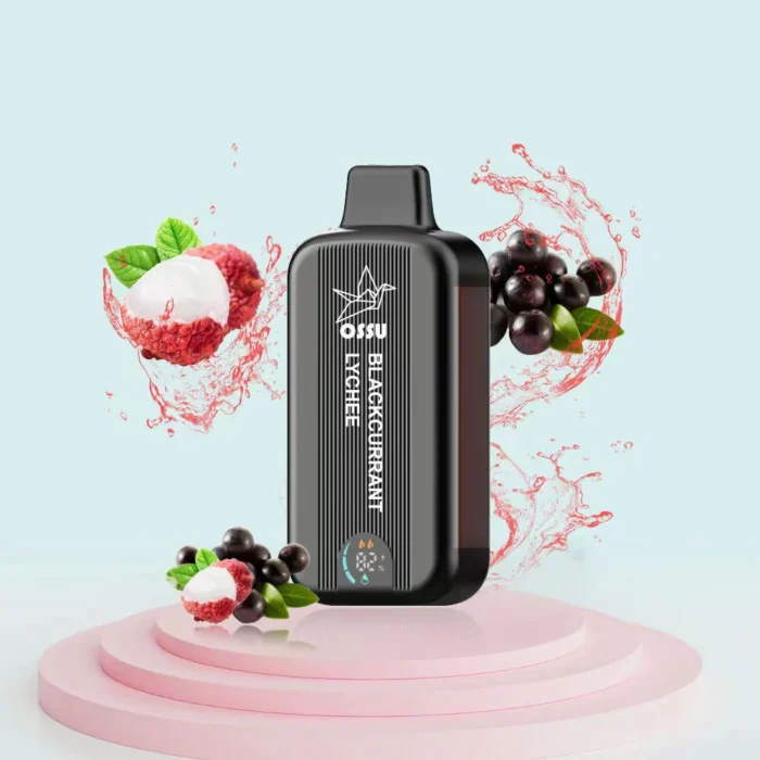 OSSU 15000 PUFFS 50 MG 5 NICOTINE DISPOSABLE VAPE IN UAE; BLACKCURRANT LYCHEE; UAE VAPE GALLERY;