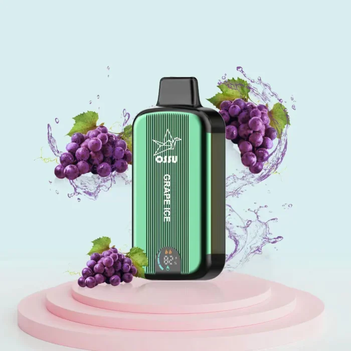 OSSU 15000 PUFFS 50 MG 5 NICOTINE DISPOSABLE VAPE IN UAE; GRAPE ICE; UAE VAPE GALLERY;